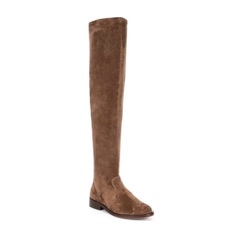 Antonio Melani Leenna OTK Boots Womens 7.5M Tan Suede Over Knee Leather
